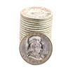 Image 1 : Roll of (20) Brilliant Uncirculated 1963-D Franklin Half Dollar Coins