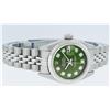 Image 3 : Rolex Ladies Stainless Steel Green Diamond Quickset Datejust Wristwatch