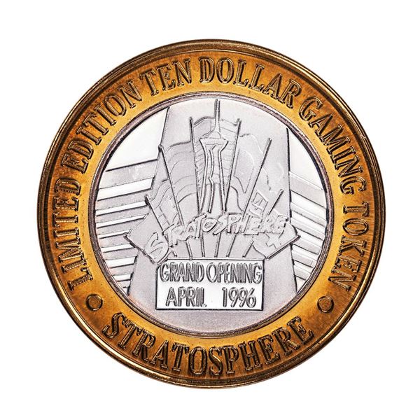.999 Silver Stratosphere Las Vegas, Nevada $10 Casino Limited Edition Gaming Token