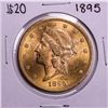 Image 1 : 1895 $20 Liberty Head Double Eagle Gold Coin
