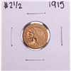 Image 1 : 1915 $2 1/2 Indian Head Quarter Eagle Gold Coin