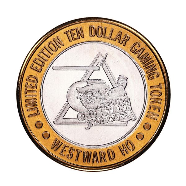 .999 Silver Westward Ho Casino Las Vegas $10 Casino Gaming Token Limited Edition