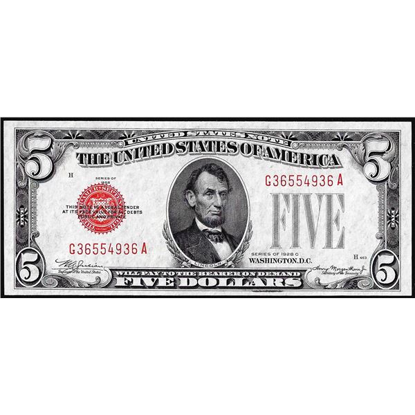 1928C $5 Legal Tender Red Seal Note