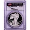 Image 1 : 2012-S $1 Proof American Silver Eagle Coin PCGS PR70DCAM First Strike Mercanti Signed