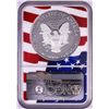 Image 2 : 2019-W $1 Proof American Silver Eagle Coin NGC PF70 Ultra Cameo Congratulations Flag