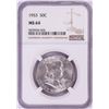 Image 1 : 1953 Franklin Half Dollar Coin NGC MS64