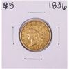 Image 1 : 1836 $5 Classic Head Half Eagle Gold Coin