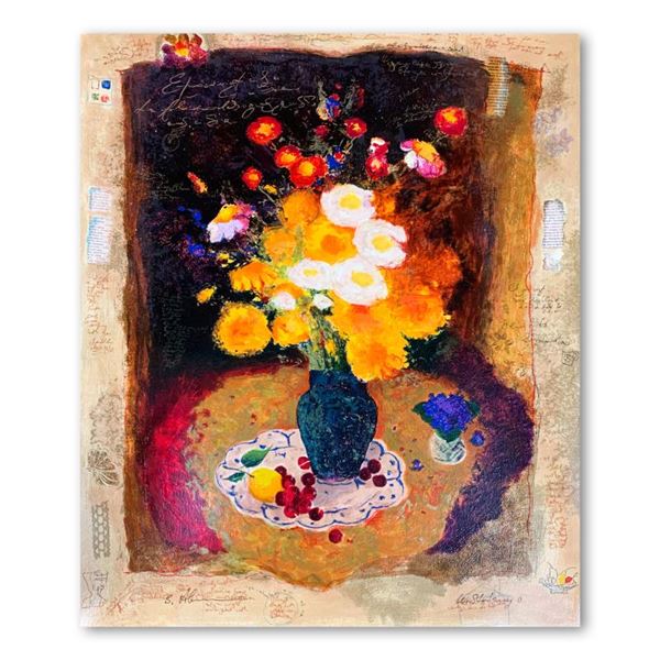 Alexander & Wissotzky "Yellow Flowers" Limited Edition Serigraph On Paper