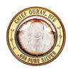 Image 1 : .999 Silver Chief Ouray, UTE $10 Casino Limited Native American Series Gaming Token