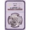 Image 1 : 1934-S $1 Peace Silver Dollar Coin NGC MS62