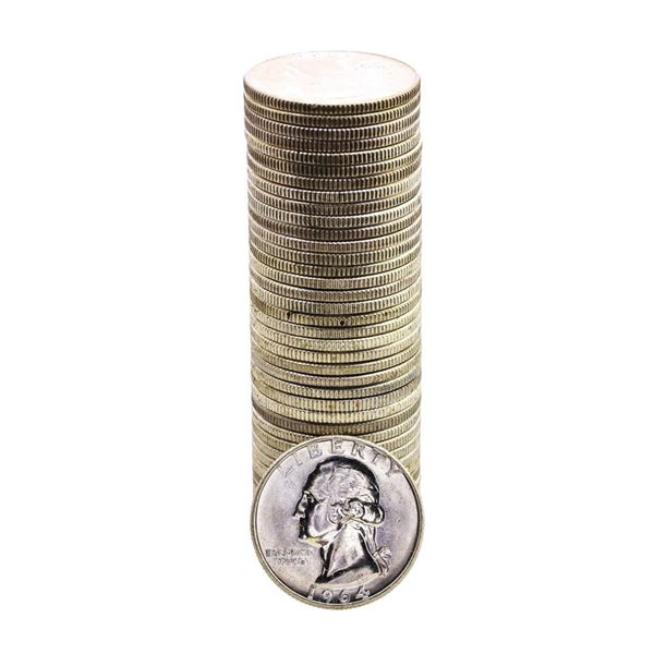 Roll of (40) Brilliant Uncirculated 1964-D Washington Quarter Coins