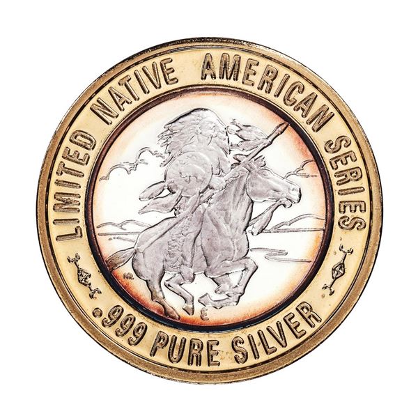 .999 Silver Geronimo Apache $10 Casino Limited Native American Series Gaming Token