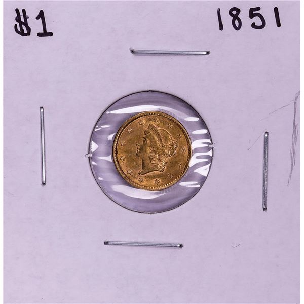 1851 Type 1 $1 Liberty Head Gold Dollar Coin