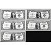 Image 1 : Lot of (5) 1935E/F $1 Silver Certificate Star Notes