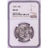 Image 1 : 1953 Franklin Half Dollar Coin NGC MS64