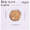 Image 1 : 1929 $2 1/2 Indian Head Quarter Eagle Gold Coin