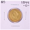 Image 1 : 1844-O $5 Liberty Head Half Eagle Gold Coin