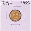 Image 1 : 1905 $2 1/2 Liberty Head Quarter Eagle Gold Coin