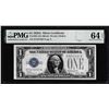 Image 1 : 1928A $1 Funnyback Silver Certificate Note Fr.1601 PMG Choice Uncirculated 64EPQ