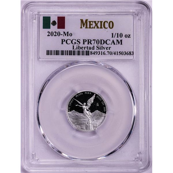 2020-Mo Mexico Proof 1/10 oz Silver Libertad Coin PCGS PR70DCAM