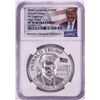 Image 1 : 2020 Cameroon 1000 Francs High Relief Donald Trump Silver Coin NGC PF70 Ultra Cameo