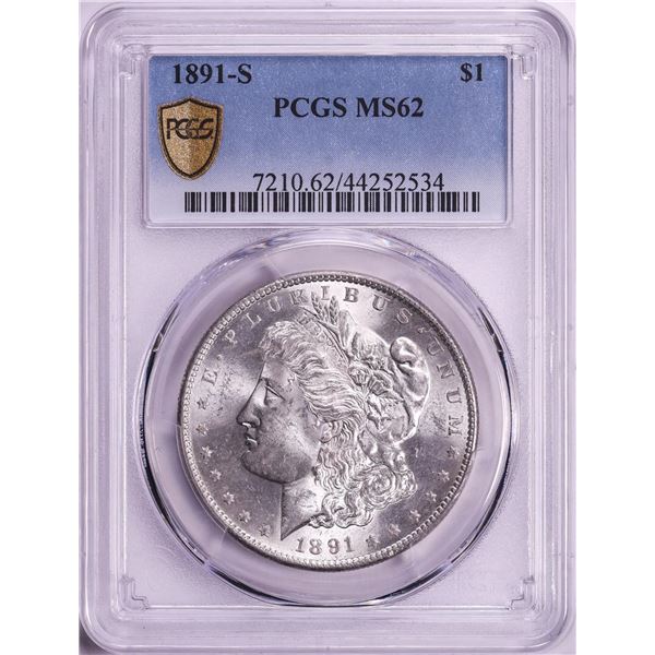 1891-S $1 Morgan Silver Dollar Coin PCGS MS62