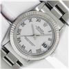 Image 1 : Rolex Midsize Stainless Steel Factory White Roman Datejust Wristwatch With Rolex Box