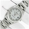 Image 2 : Rolex Midsize Stainless Steel Factory White Roman Datejust Wristwatch With Rolex Box