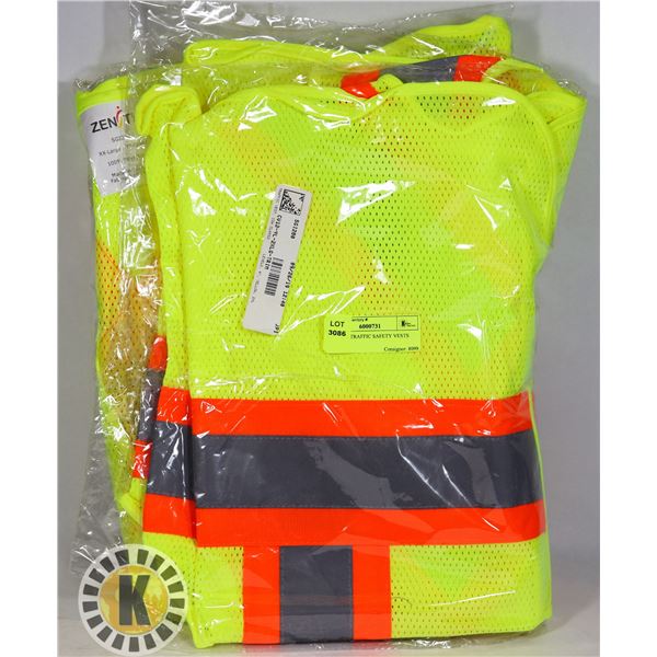 LOT OF 2 TRAFFIC SAFETY VESTS