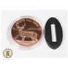 Image 1 : PURE .999 1oz FINE COPPER - WHITE TAIL DEER