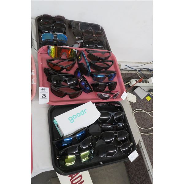 3-Tray Lot of Fashion Sunglasses - 3  X $