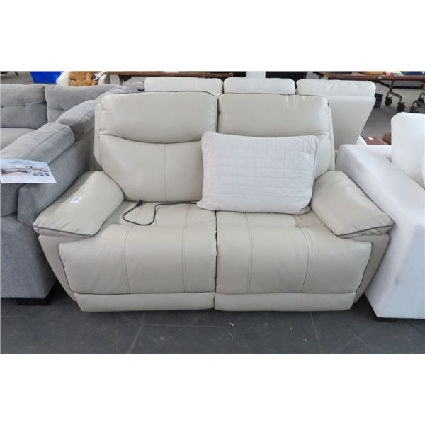 New Leather Power Reclining Loveseat