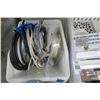 Image 2 : Tub Lot of Asst. Cables, Wiring, Lights & Dish Drain