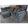 Image 1 : Grey Fabric 6 Pc. Pit Group Sofa