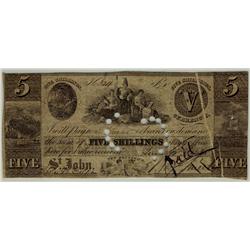 Canada, St.John's/NB 5 shillings Promissory note 1835 S/N 32