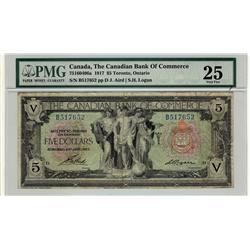 The Canadian Bank of Commerce, 1917 $5 #B517652, CH-75-16-04