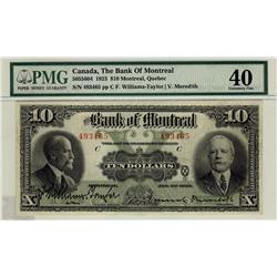 The Bank of Montreal, 1923 $10 CH-505-56-04.  PMG EF40. #493