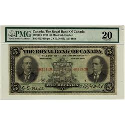 The Royal Bank of Canada, 1913 $5 #4053430 CH-630-12-04. PMG