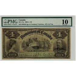 1902 $4 DC-17a #029234. PMG VG10.