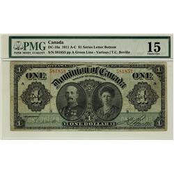 1911 $1 DC-18a #581853. PMG F15.