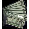 Image 1 : Seven consecutive notes of BC-29a 1954 $1 Devil's face Coyne