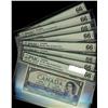 Image 1 : Eight consecutive notes of BC-29a 1954 $1 Devil's face Coyne