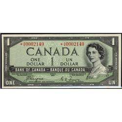 BC-29aA 1954 $1 Devil's face-Replacement S/N *A/A0002149 Coy
