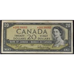 BC-41bA  1954 $20 Beattie-Rasminski *A/E0138683  Uncirculate
