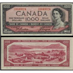 BC-44a 1954 $1000 Beattie-Coyne A/K0049024. EF-AU. A VERY NI