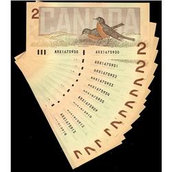 Bank of Canada; 20 x $2.00 replacement note 1986, grade Choi