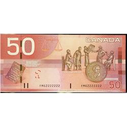 SOLID numbered note, BC-61a-i 1988 $50 #FMG2222222 CCCS UNC6