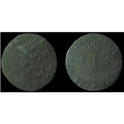 French Colonies  1750 Bouble Sol Breton # 508  VF-EF.