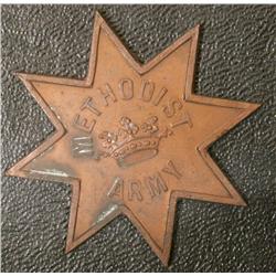 Leroux 1580  Obv ,:  Crown,  Methodist army,  Rev,:  Plain, 