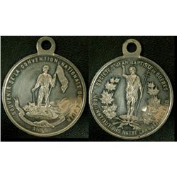 Leroux 1735  Obv,:  St, John the Baptist in a wreath of mapl